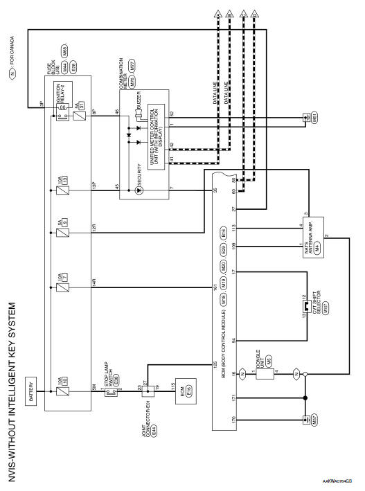 Nissan Rogue Service Manual: Wiring diagram - Without intelligent key